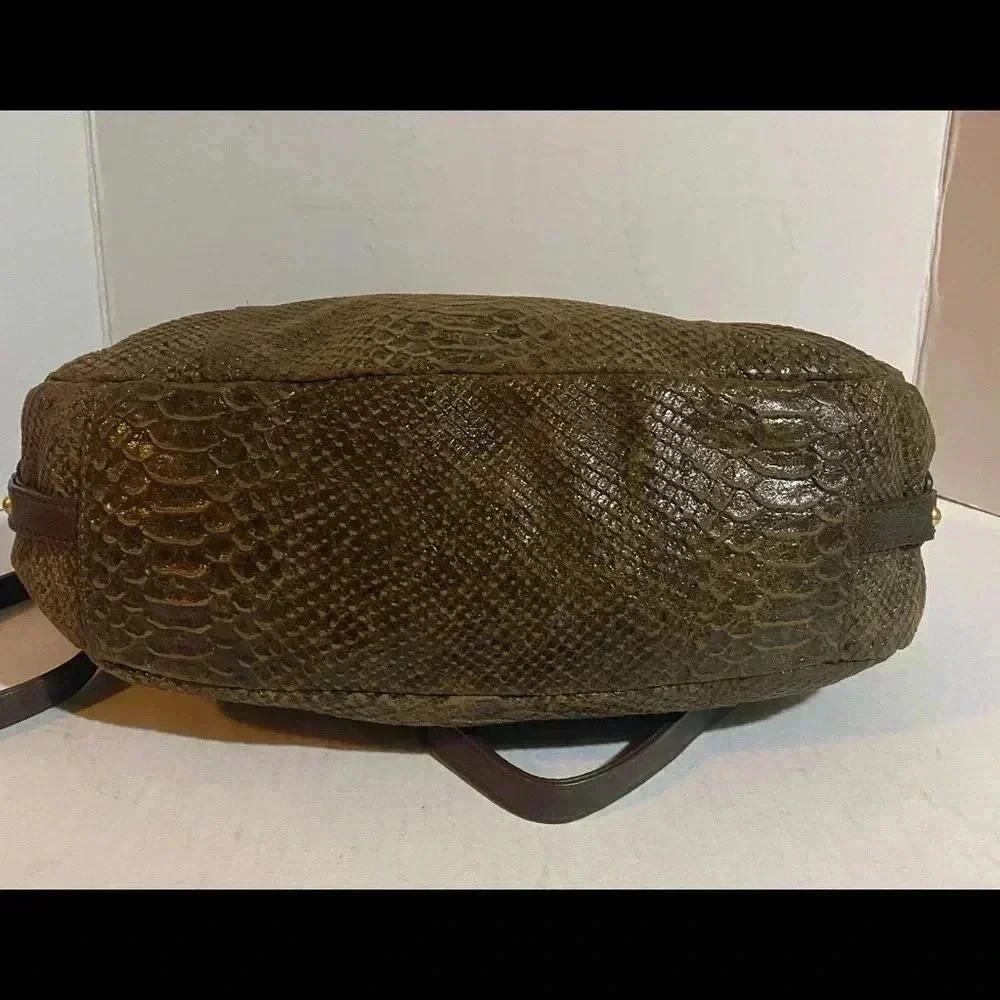 Michael kors brown leather suede satchel handbag - Picture 6 of 13